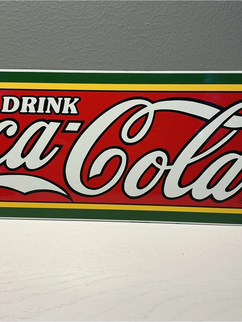 Vintage Coca-Cola Porcelain Enameled Advertising Sign